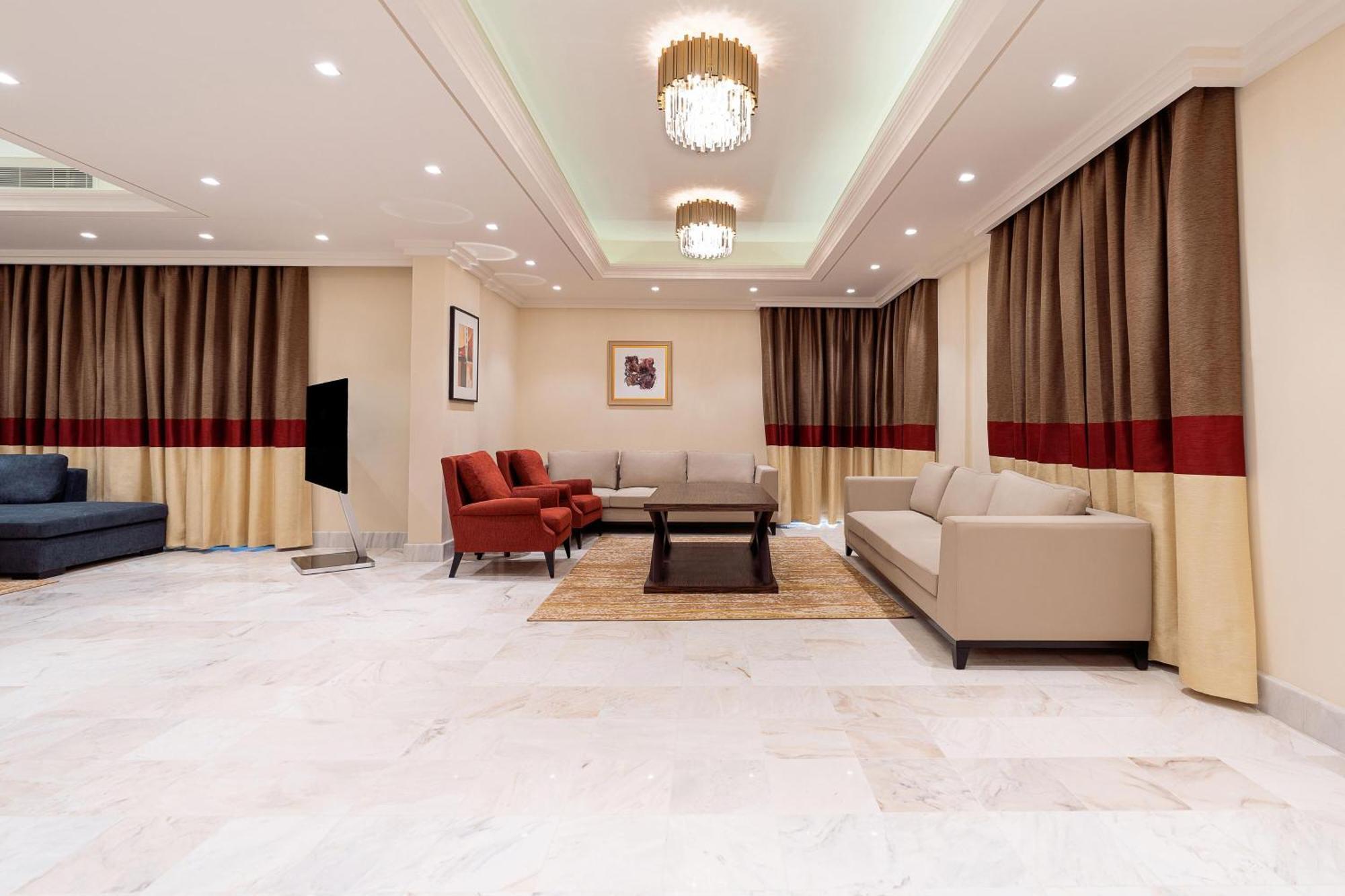 Sheraton Jeddah Hotel - Saudi Brothers Commercial Company Branch Екстер'єр фото A 3D rendering of a living room